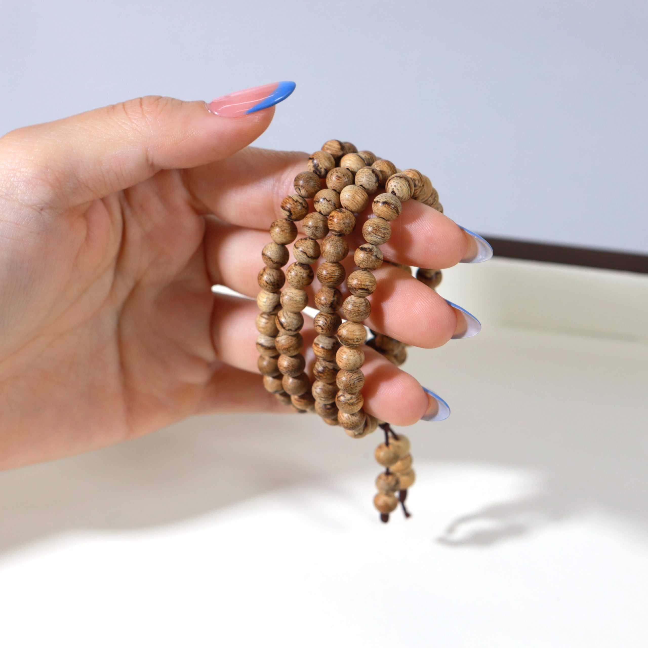 VÒNG TRẦM HƯƠNG TỰ NHIÊN TRẦM BÔNG KHÁNH HÒA 108 HẠT - Ảnh 4