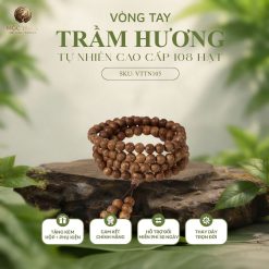 VÒNG TRẦM HƯƠNG TỰ NHIÊN TRẦM KIẾN KHÁNH HÒA 7LY 108 HẠT