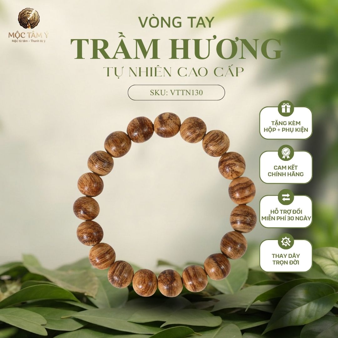 VÒNG TRẦM HƯƠNG TỰ NHIÊN TRẦM BANH DẦU ĐẬM INDO