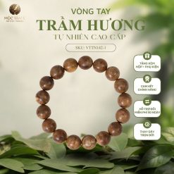 VÒNG TRẦM HƯƠNG TỰ NHIÊN BANH DẦU CAM