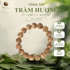 VÒNG TRẦM HƯƠNG TỰ NHIÊN BÔNG QUẤN LÀO