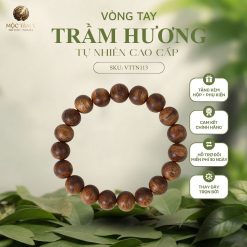 VÒNG TRẦM HƯƠNG TỰ NHIÊN TRẦM BÔNG DẦU ĐẬM TIÊN PHƯỚC