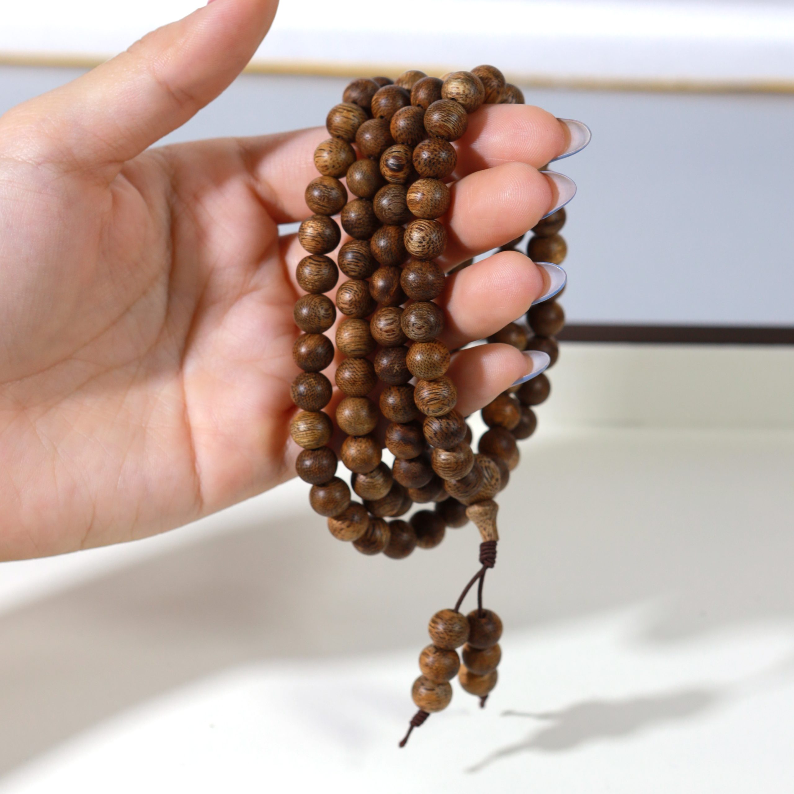 VÒNG TRẦM HƯƠNG TỰ NHIÊN TRẦM KIẾN KHÁNH HÒA 108 HẠT - Ảnh 4