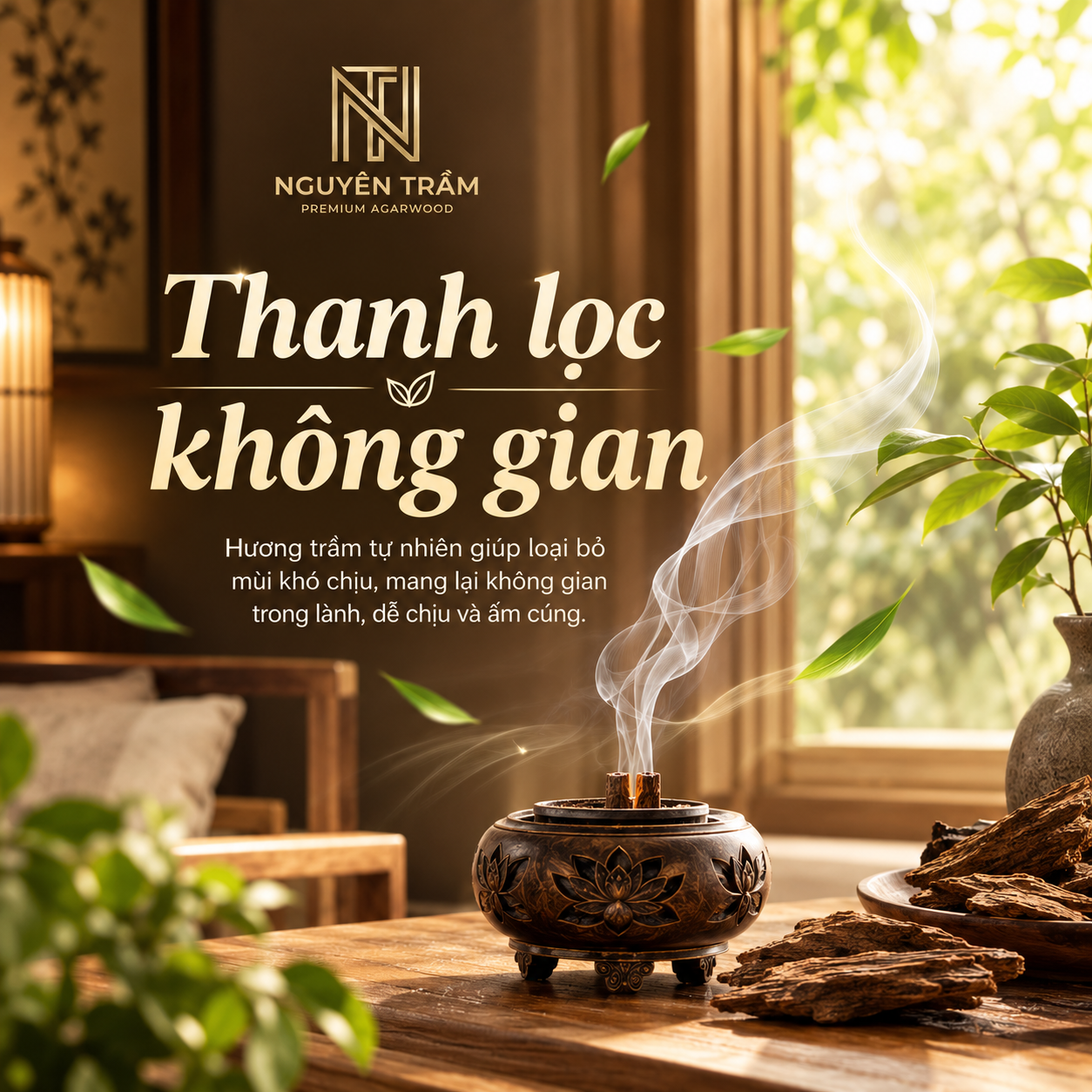 Trầm hương giúp thanh lọc không gian