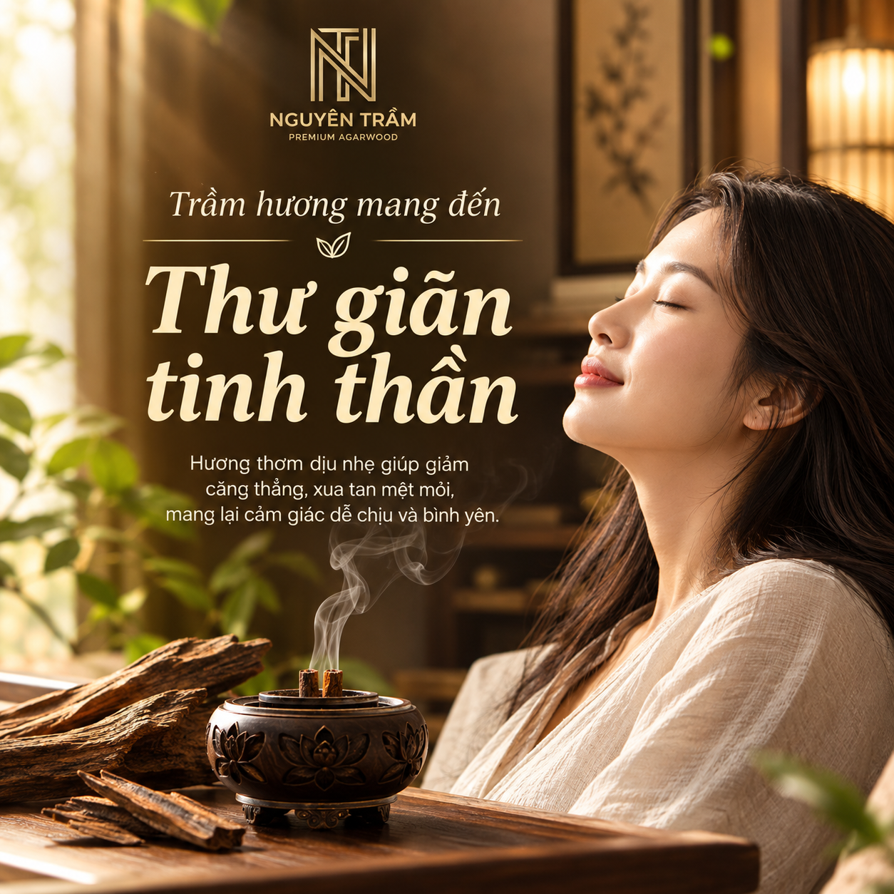 Trầm hương giúp thư giãn tình thần