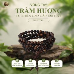 Vòng Trầm Tự Nhiên 6 ly 108 Hạt